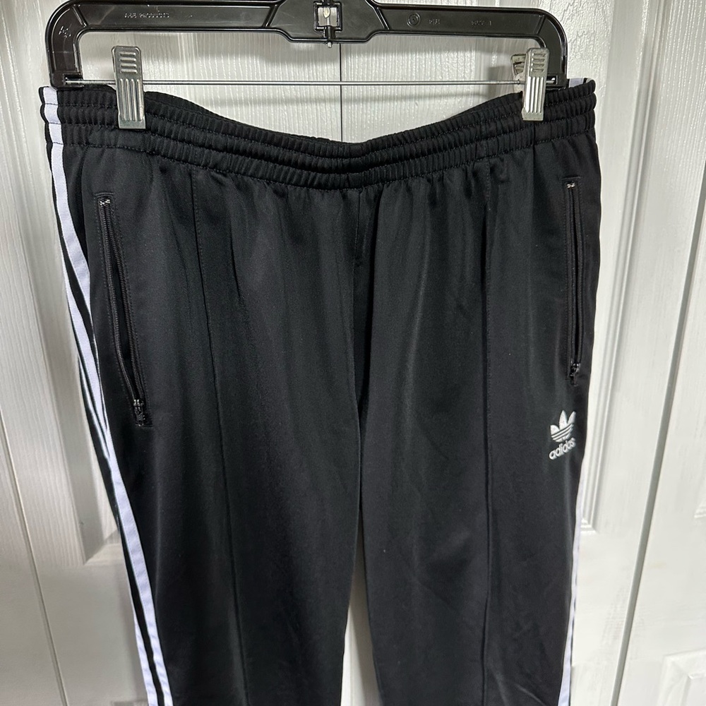 Black and White Adidas Jogger Pants